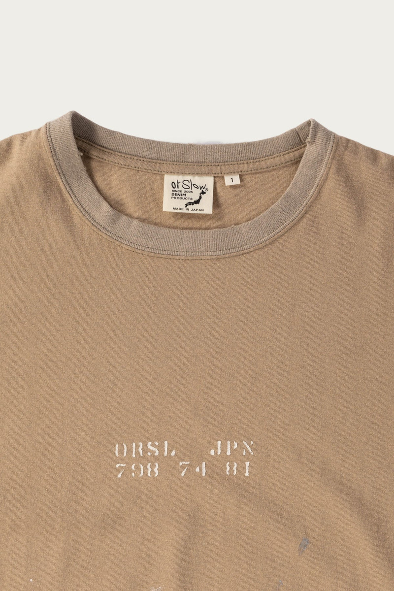 orSlow ORSL JPN Print Tee - Beige outlook