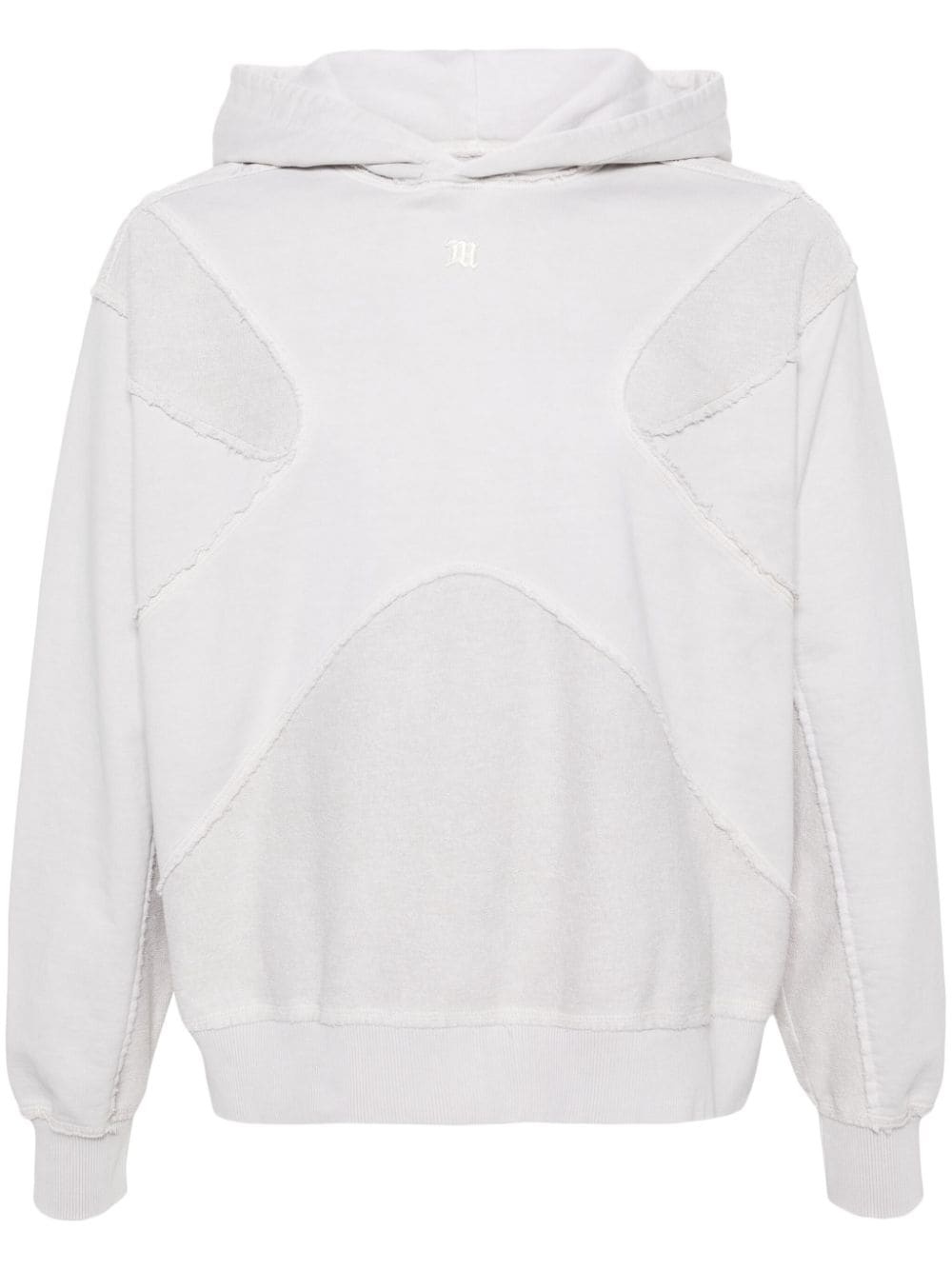 patchwork jersey hoodie - 1