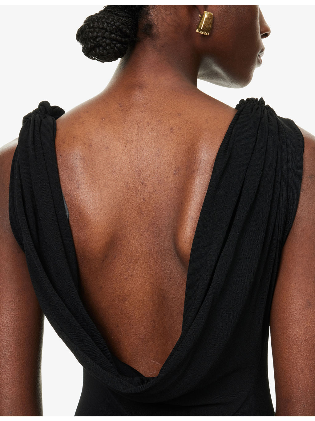 Cowl-Neck Sleeveless Knitted Maxi Dress - 6