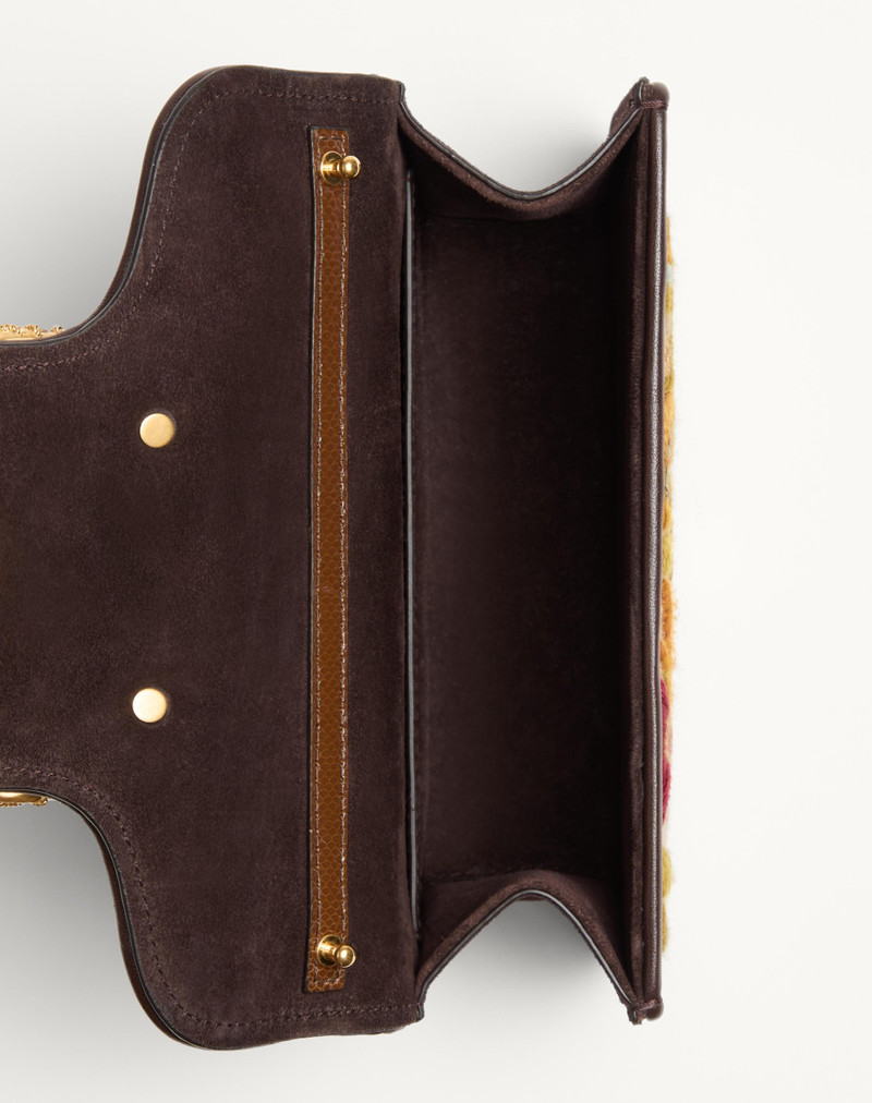 VALENTINO GARAVANI LOCÒ SMALL SHOULDER BAG EMBROIDERED WITH JEWEL LOGO 5