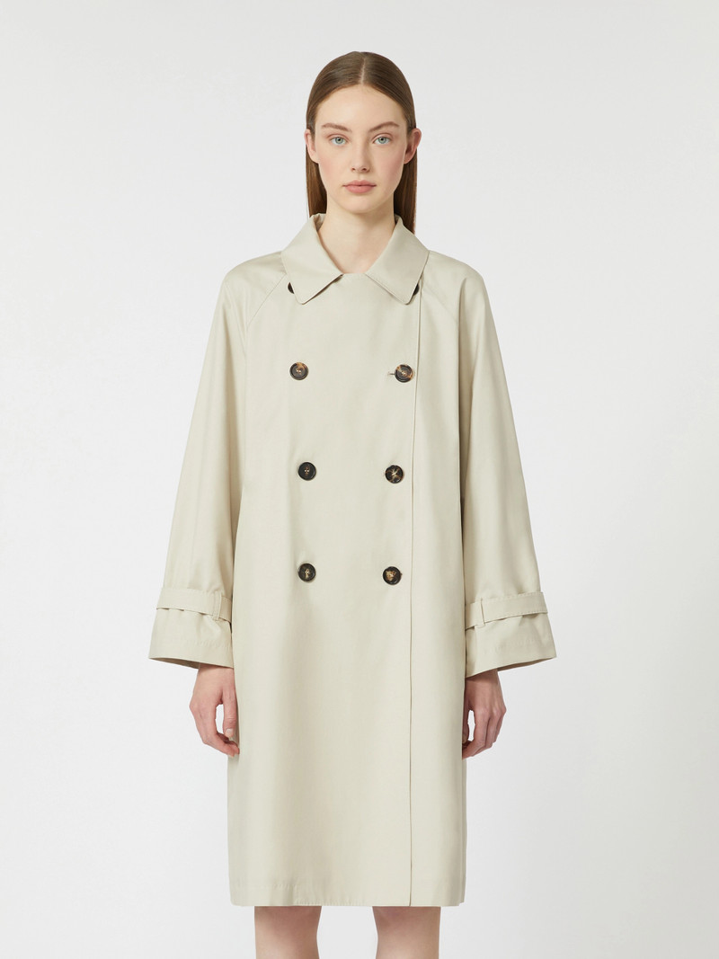 CTRENCH Double-breasted water-repellent twill trench coat - NATURAL 6