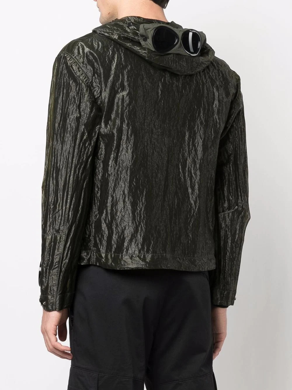 textured zip-up hooded jacket - 4