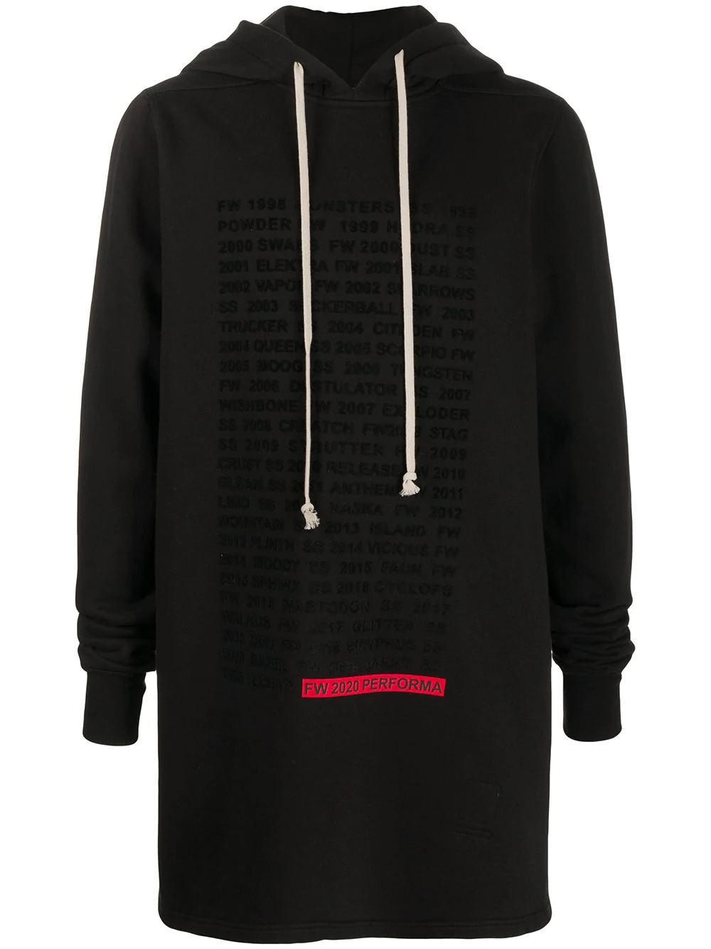 long drawstring hoodie - 1