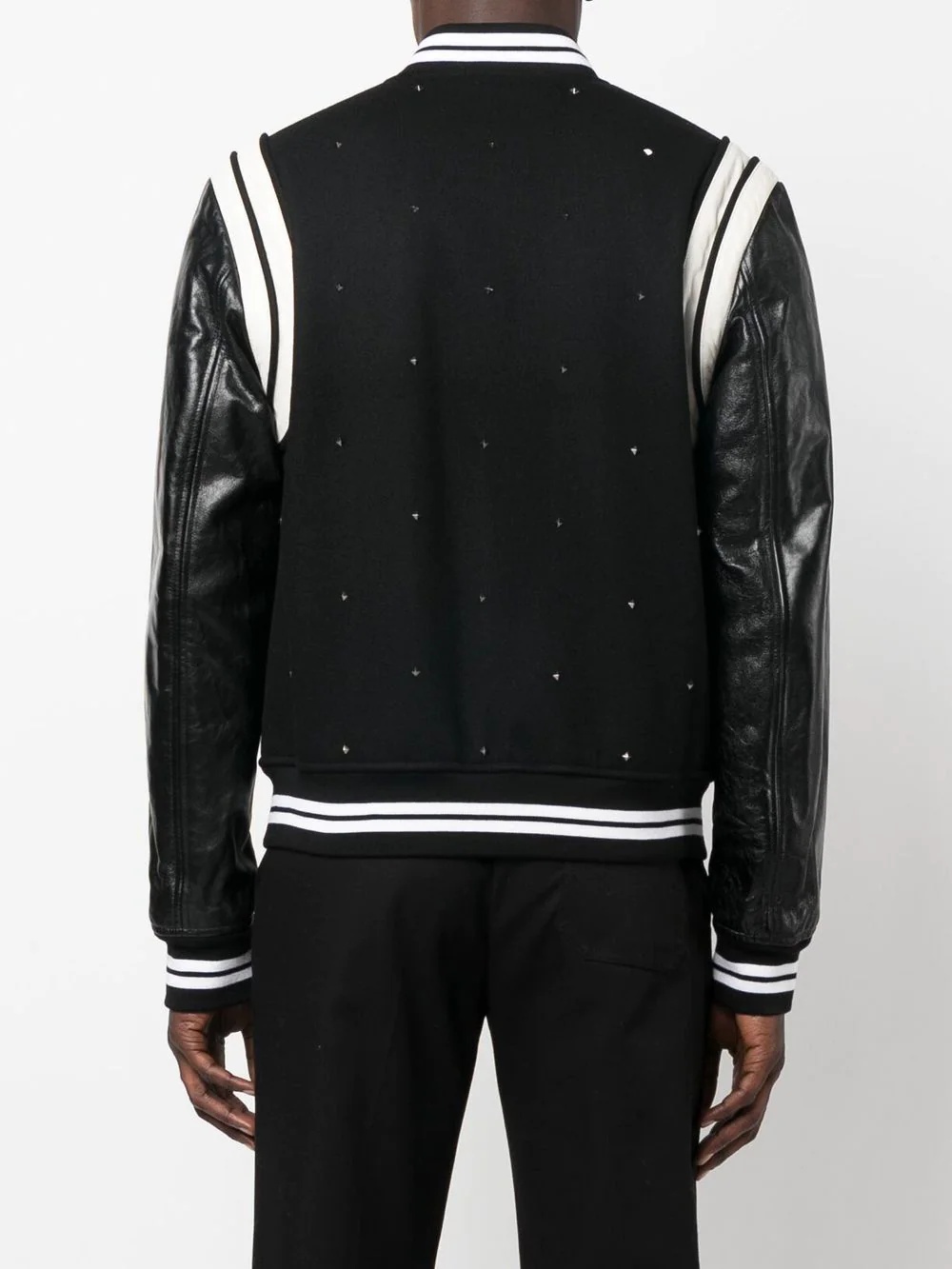 Rockstud panelled bomber jacket - 4