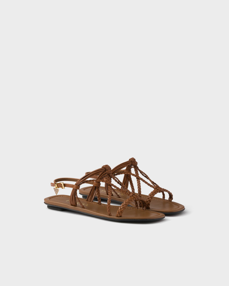 Flat leather sandals 1