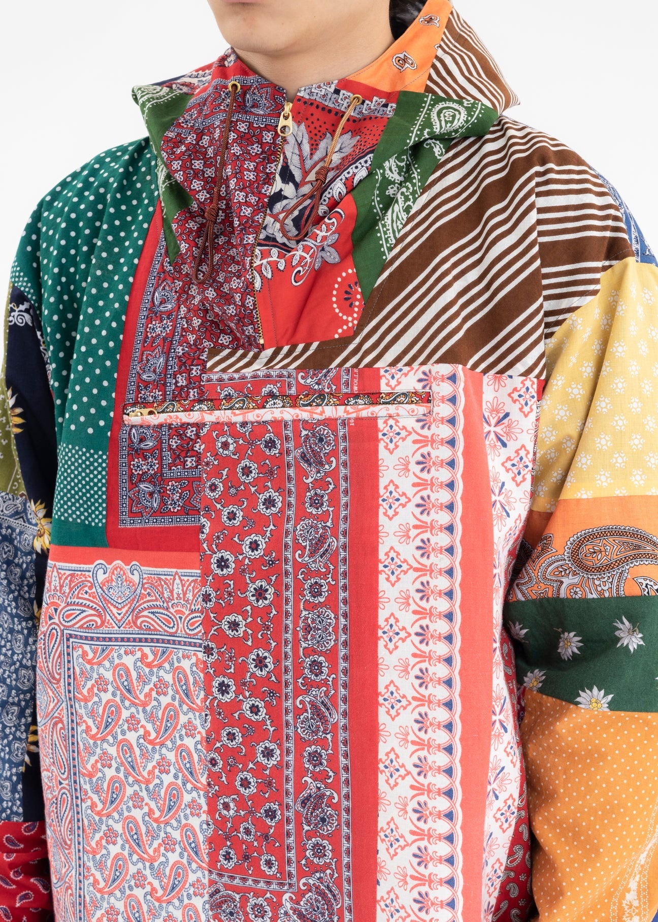 Mix VINTAGE BANDANA PATCHWORK ANORAK JACKET - 6