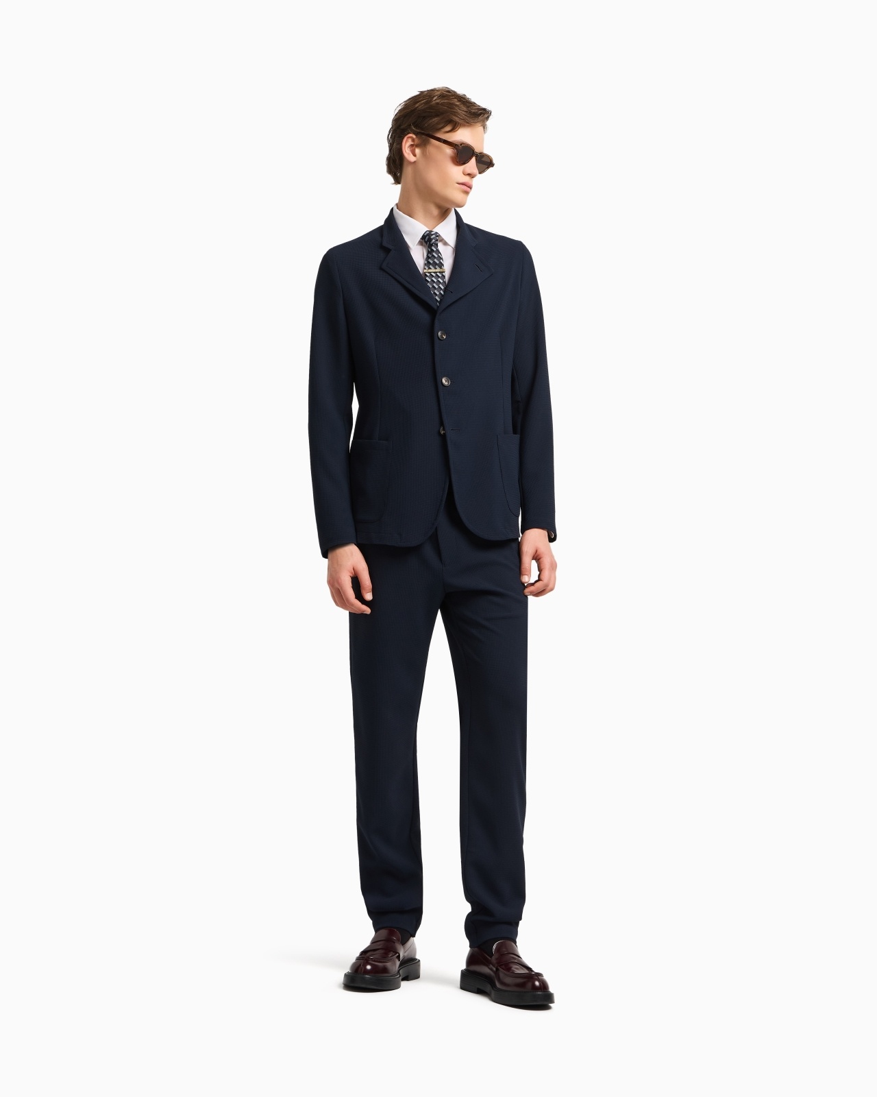 ICON 3D PIQUÉ-EFFECT CRÊPE JERSEY TROUSERS - 2