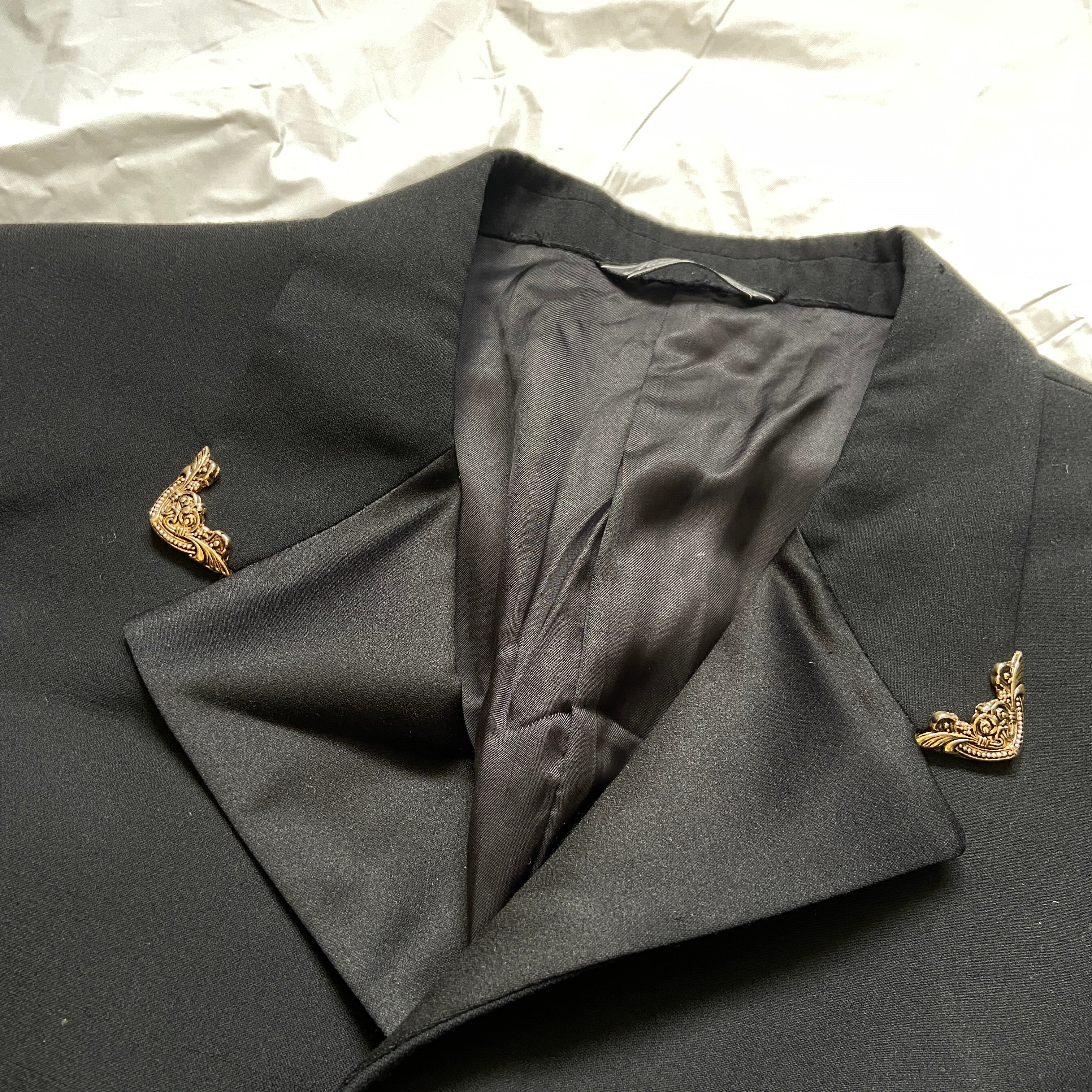 Gianni Versace 92aw gold embellishment western cowboy blazer 52 - 11