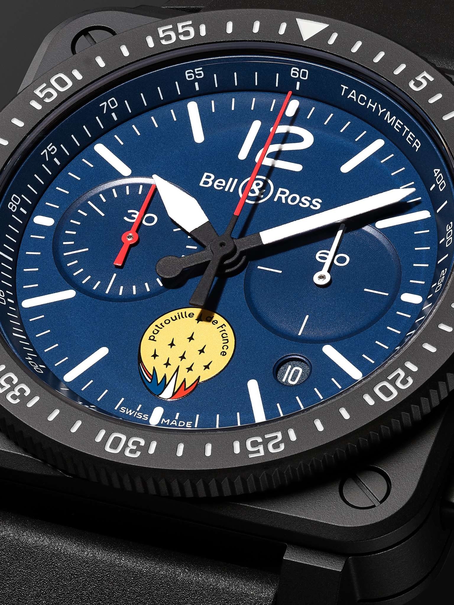 BR 03-94 PA94 Patrouille de France Limited Edition Chronograph Ceramic and Rubber Watch, Ref. No. BR - 5