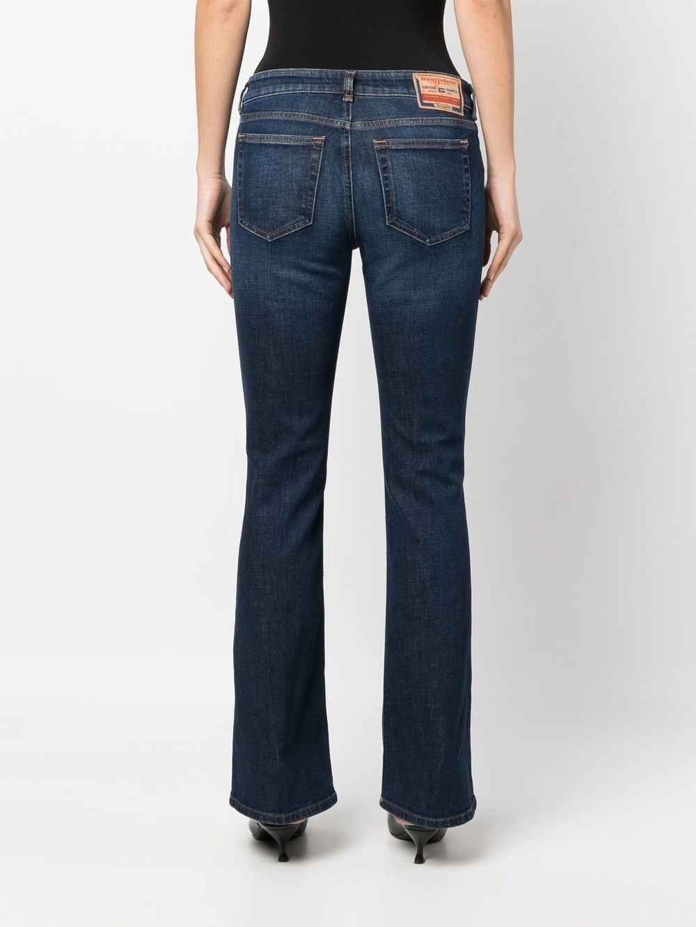 dark wash flared jeans - 7