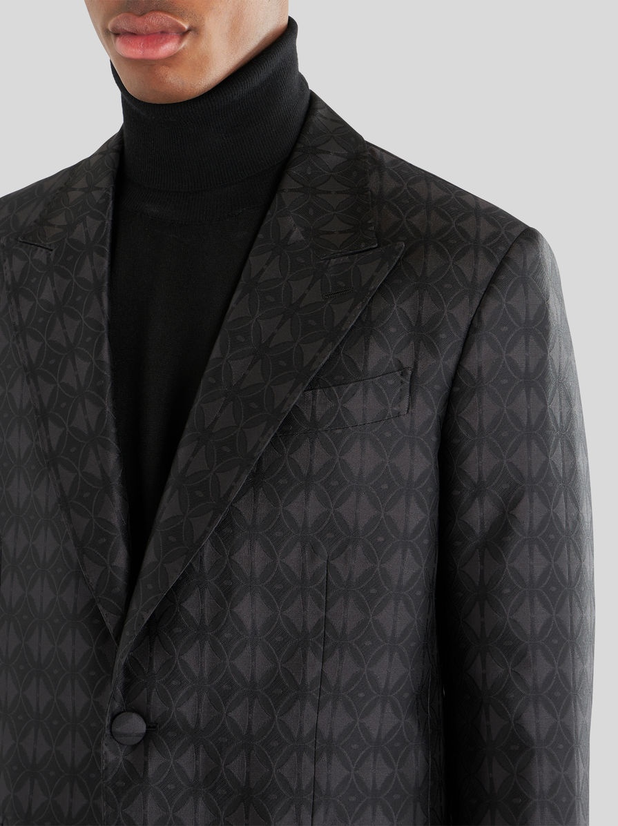 JACQUARD JACKET WITH GEOMETRIC DESIGN - 2