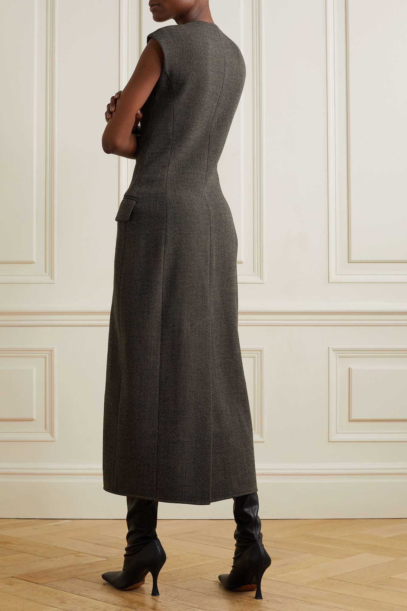 Wool-blend midi dress - 3