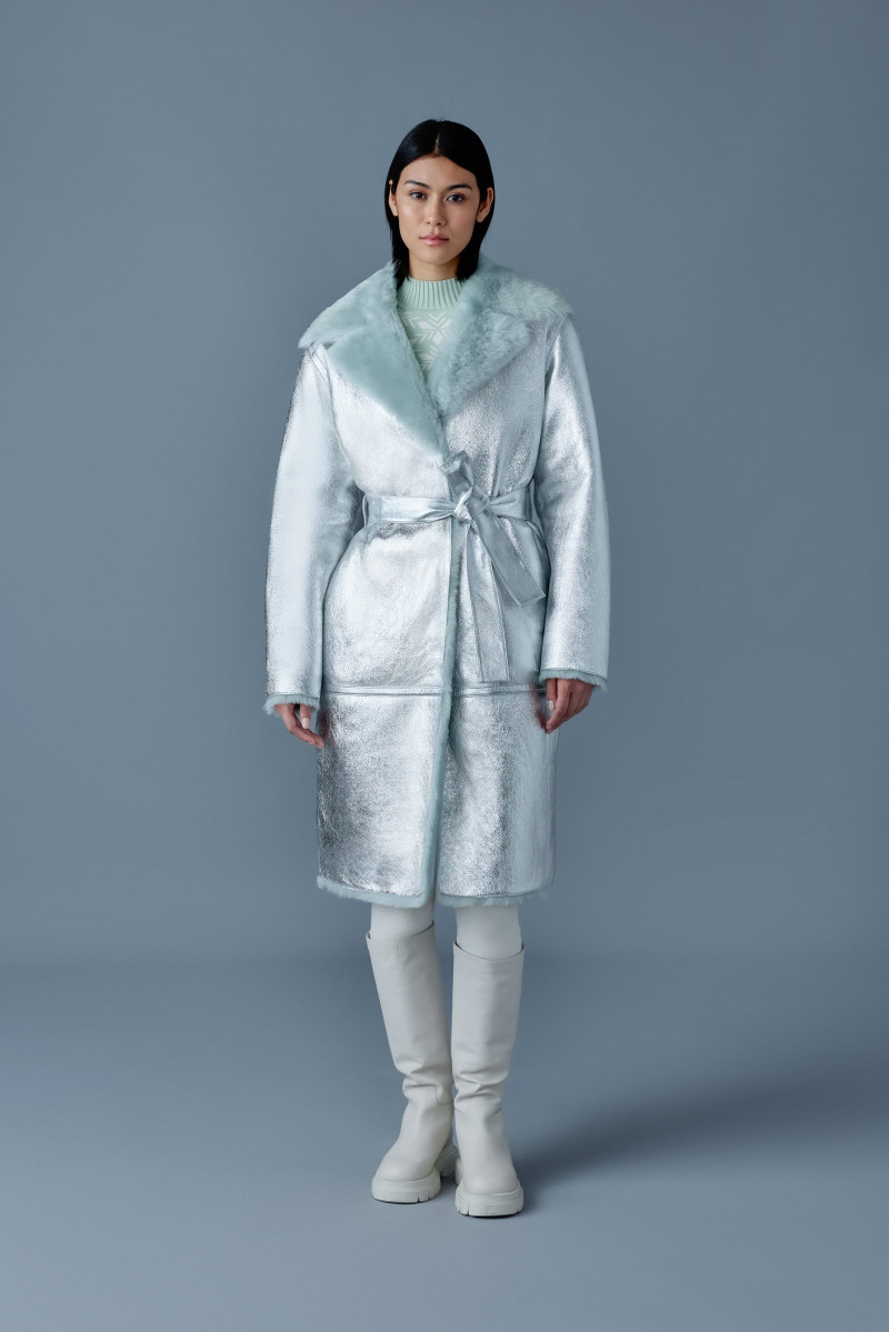 KIMBERLY Long leather shearling coat 3