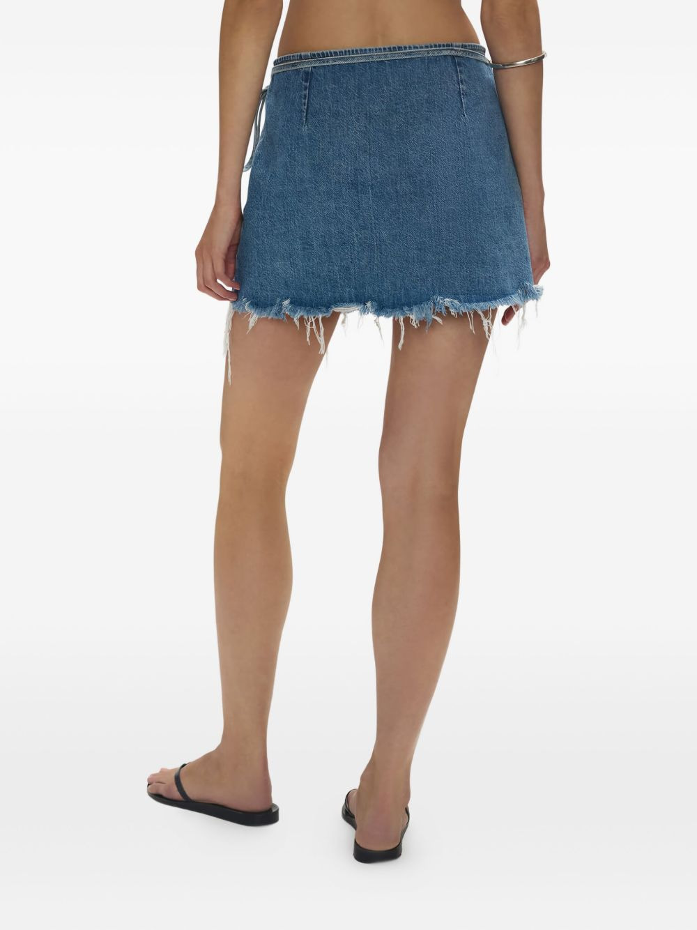 The Beach frayed wrap mini skirt - 3