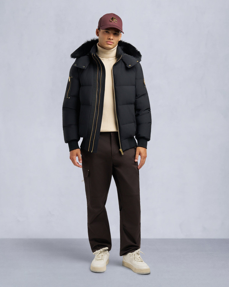 MOOSE KNUCKLES GOLD SERIES STAGG SHEARLING BOMBER JACKET outlook