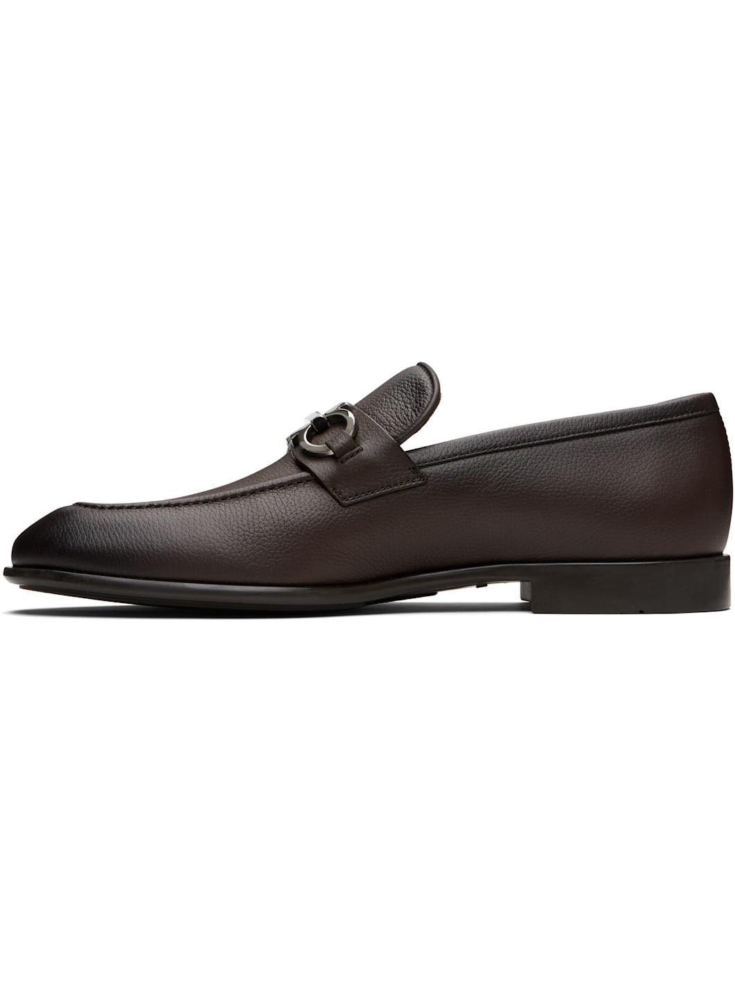 Brown Gancini Ornament Loafers - 3