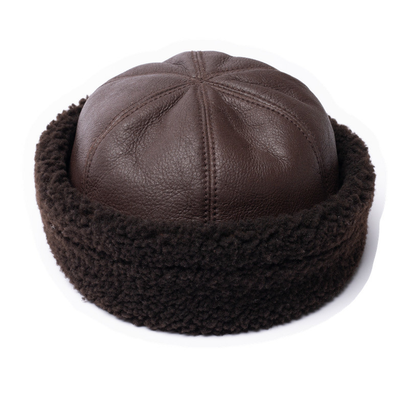 Ola Shearling Beanie Dark Brown 3