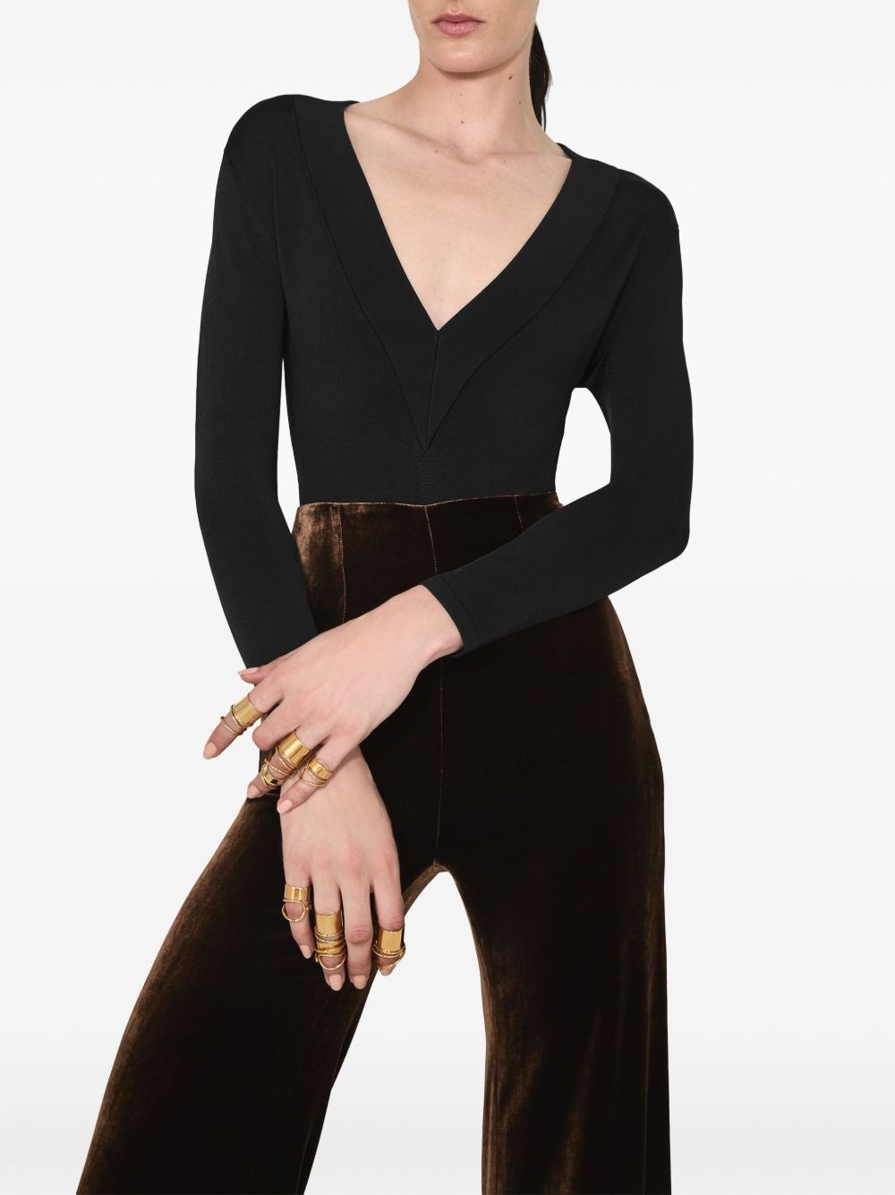 Sasha V-neck bodysuit - 5