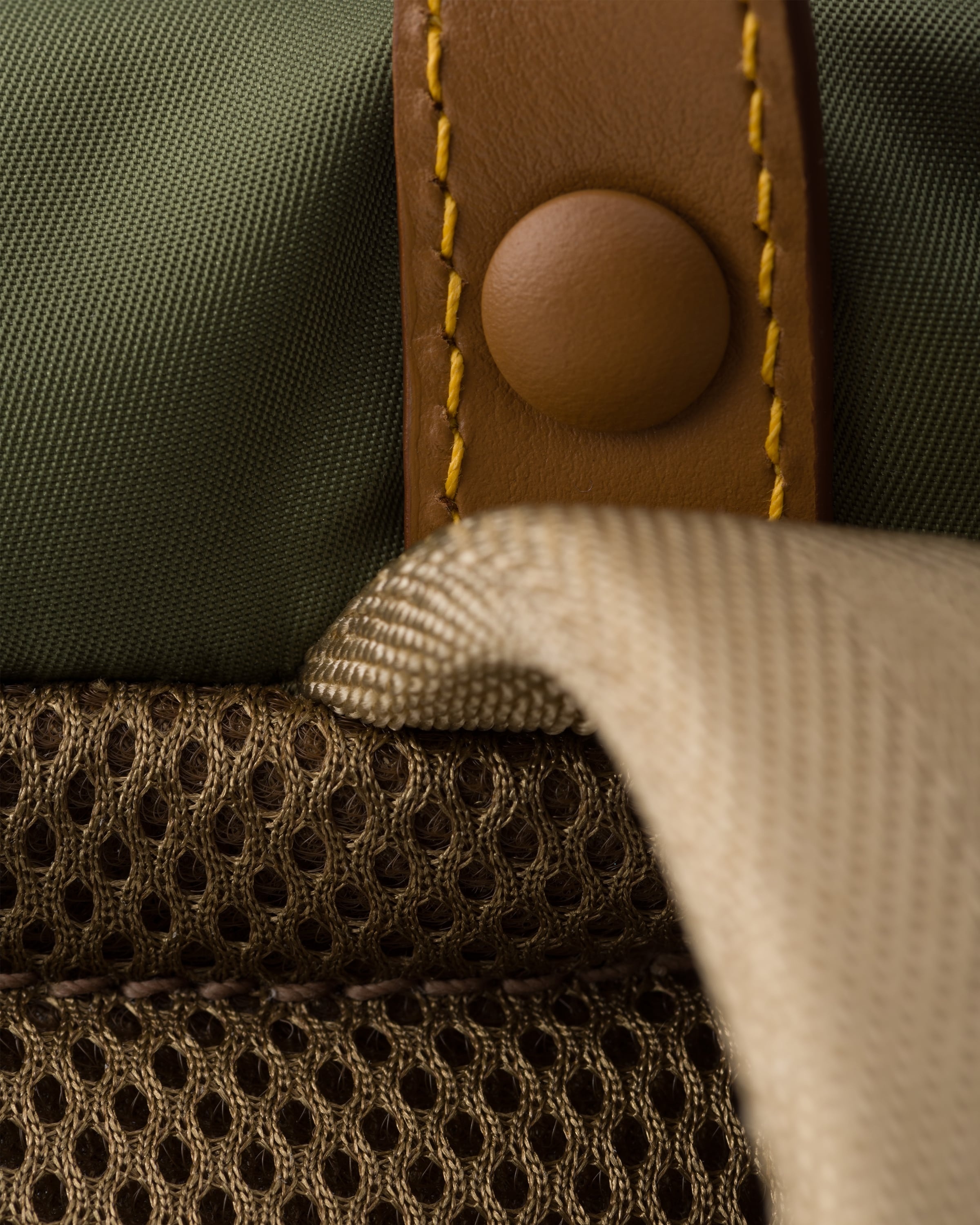 Re-Nylon and leather backpack - 5