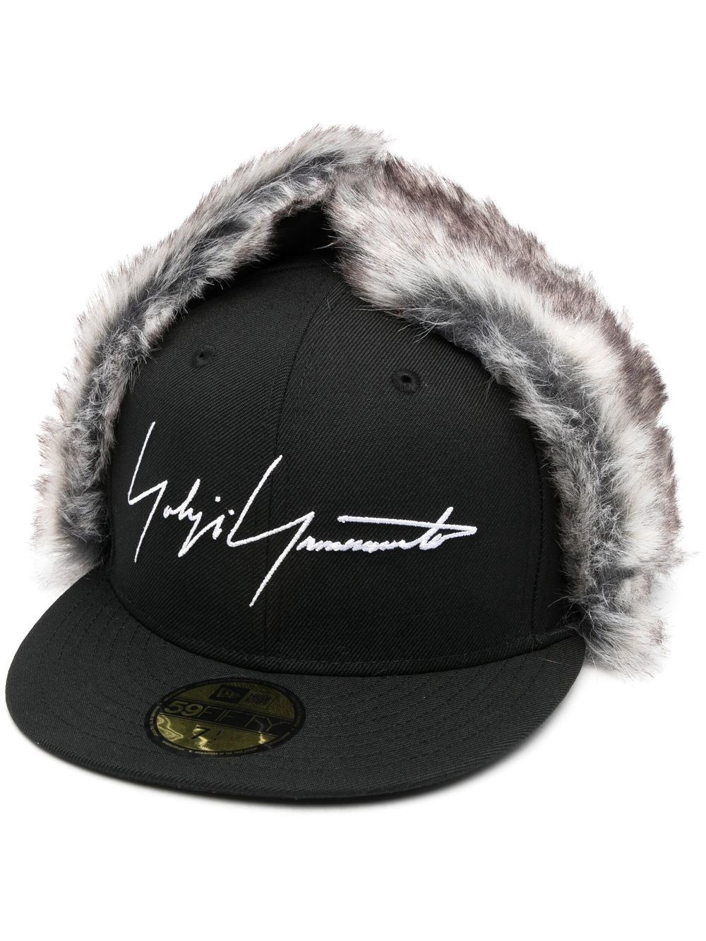 faux-fur trimmed cap - 1