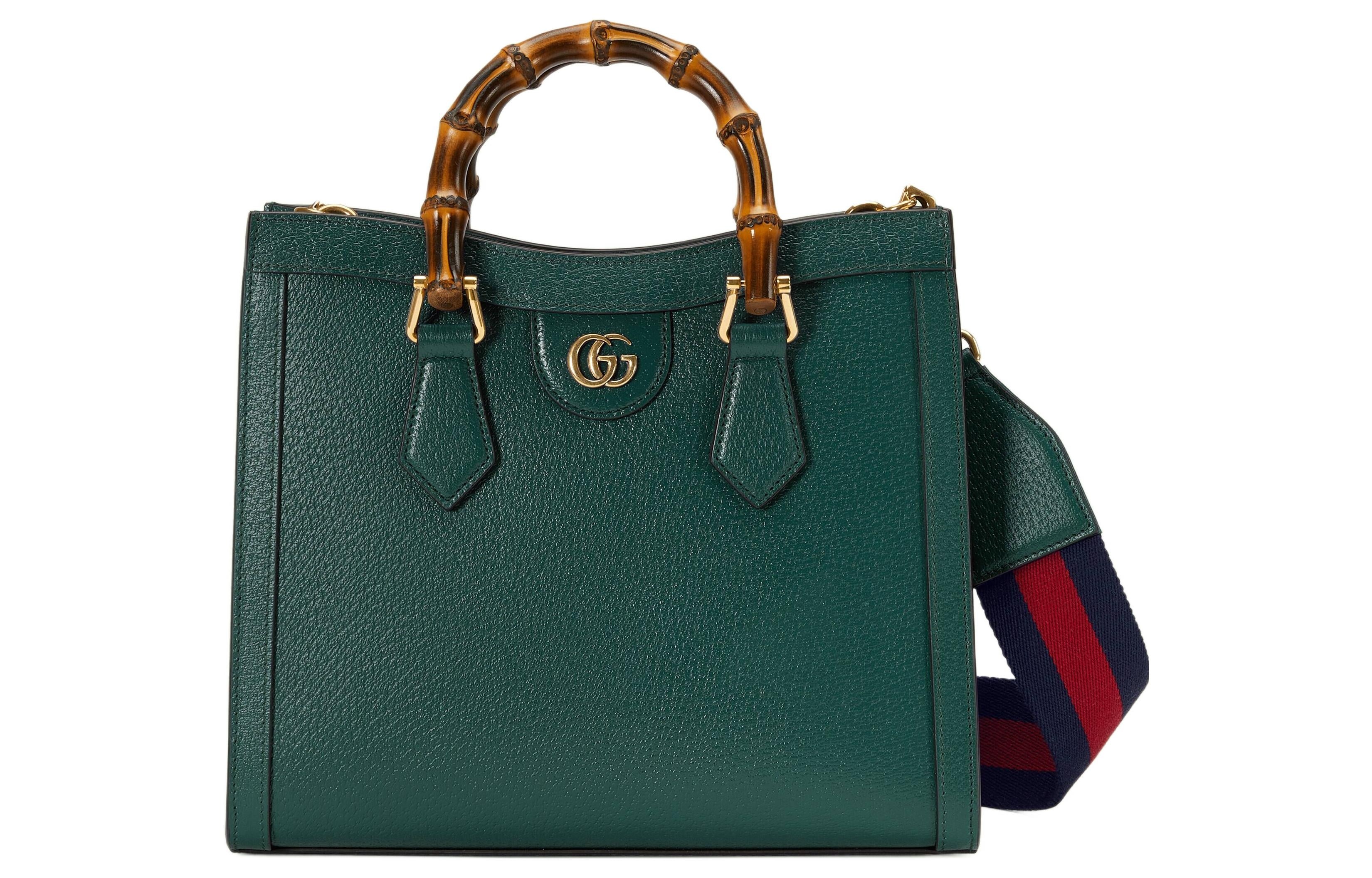 (WMNS) Gucci Diana Small Tote Bag 'Dark Green' 702721-U3ZDT-3670 - 2