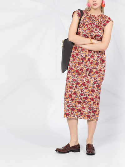 Marni psychedelic rose-print dress outlook