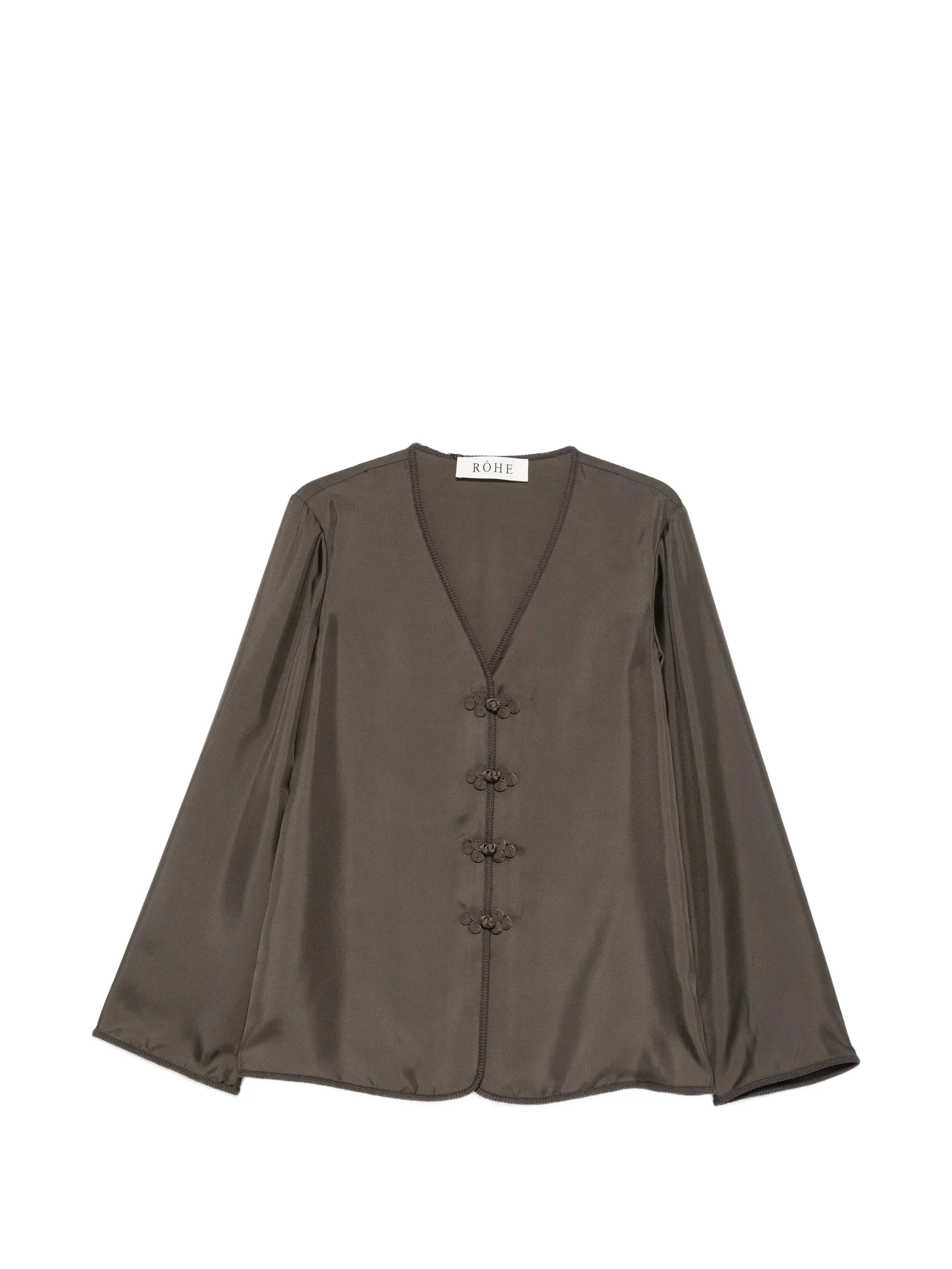 pankou-closure silk blouse - 1