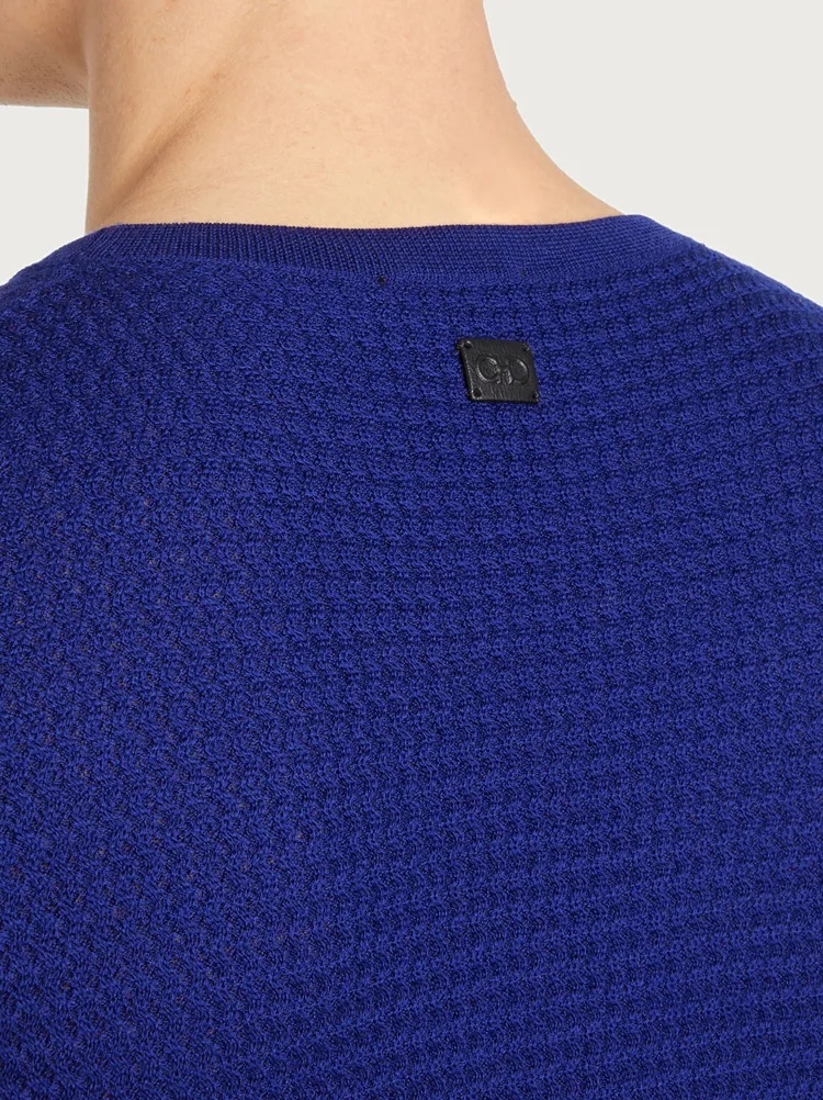 KNITTED V-NECK SWEATER - 4