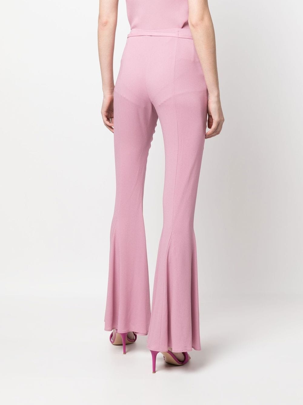 mid-rise flared trousers - 4