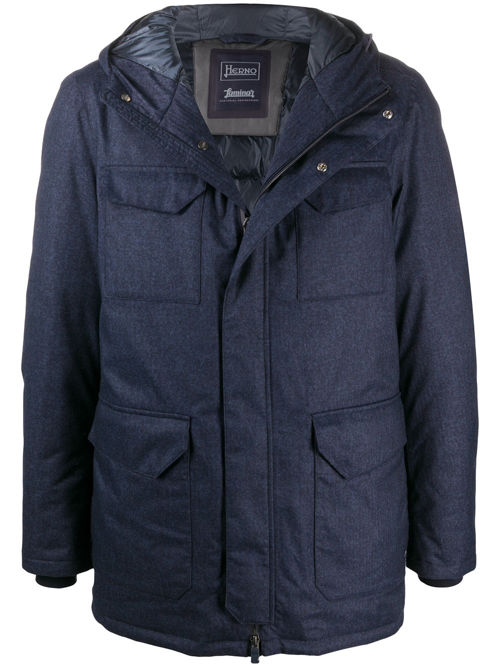 hooded down jacket - 1