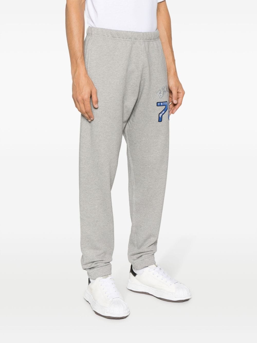 logo-appliqué cotton track pants - 3