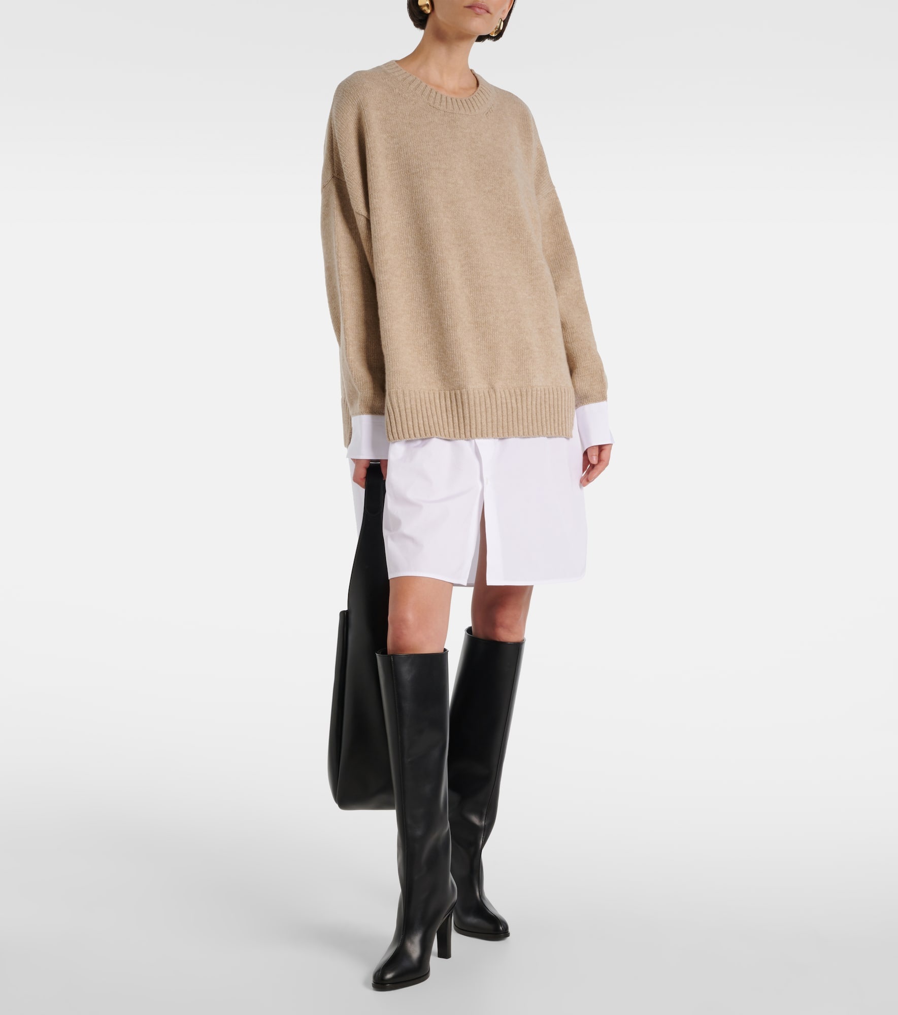 Layered virgin wool sweater - 2