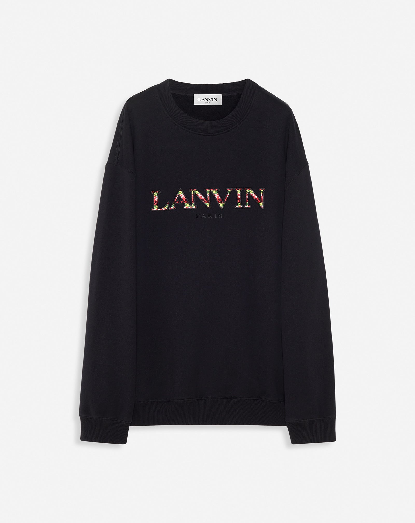 OVERSIZED EMBROIDERED LANVIN CURB SWEATSHIRT - 1