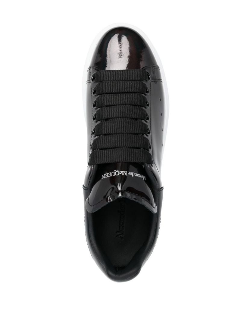 patent-leather low-top sneakers - 6