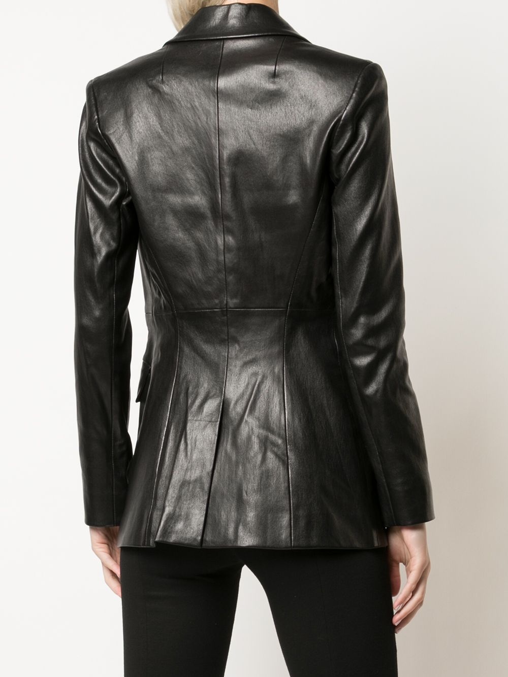 leather blazer - 4