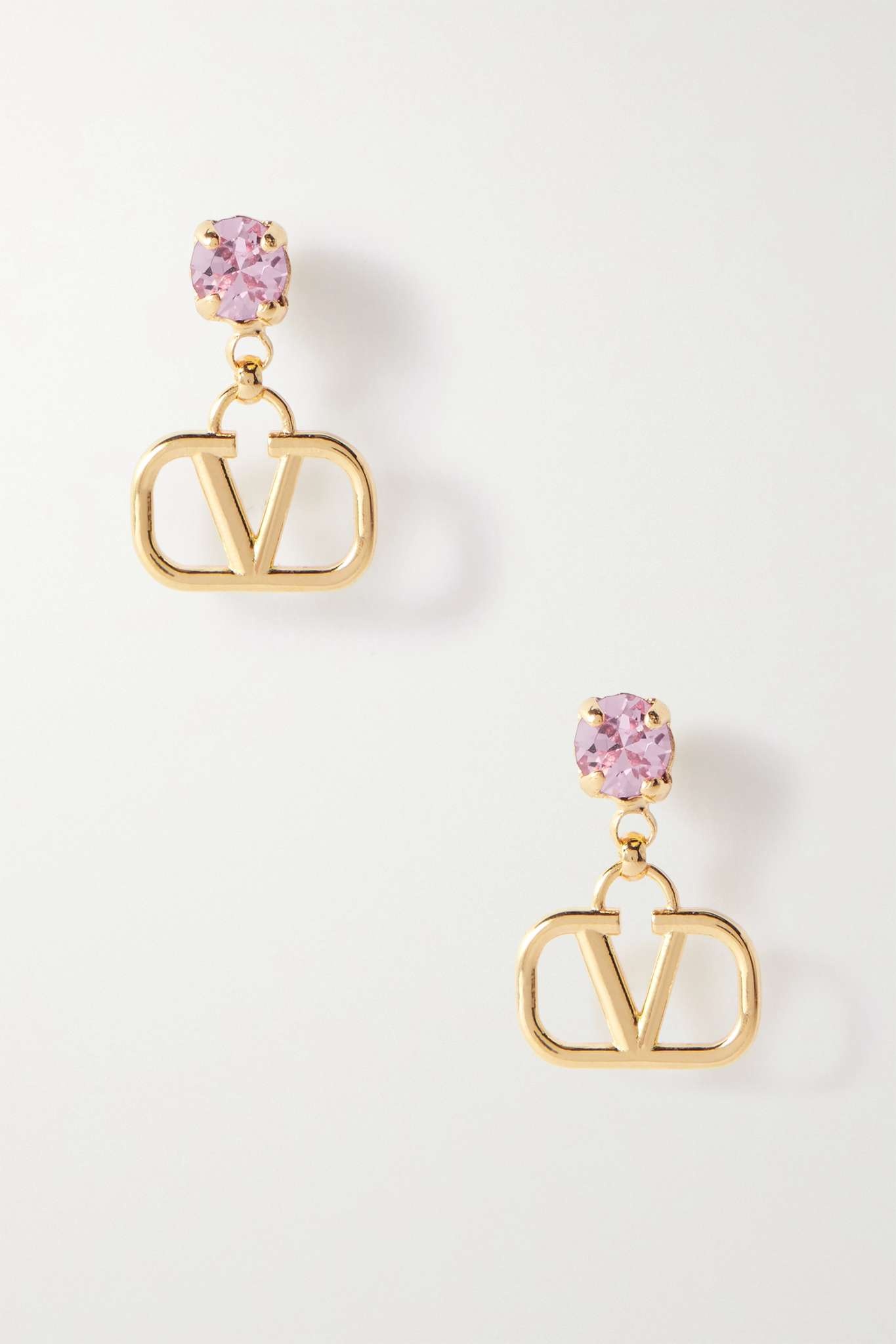 Valentino Garavani gold-tone crystal earrings - 1