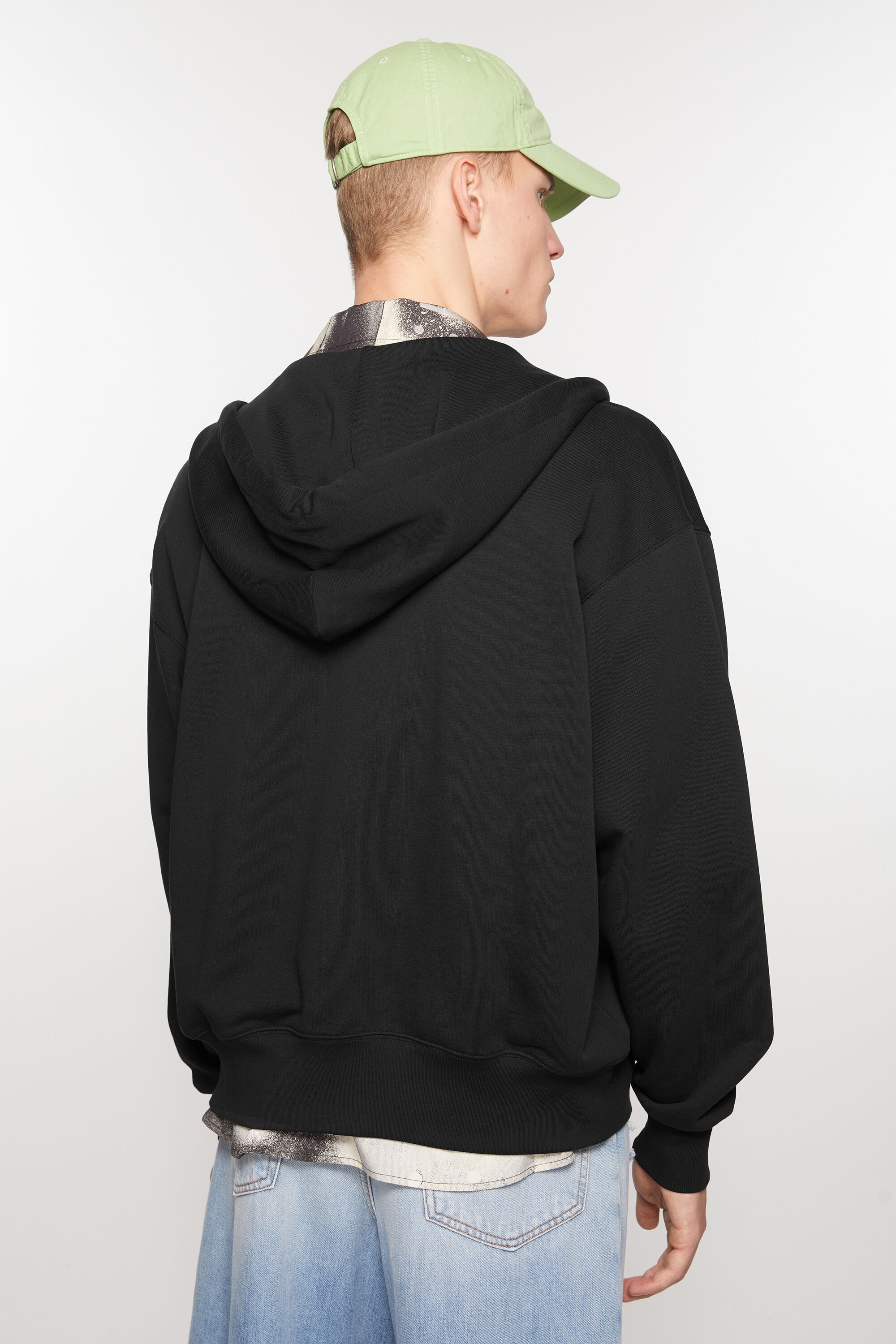 Hooded zip sweater - Black - 3