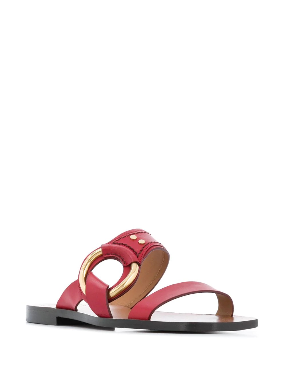 ring detail flat sandals - 2