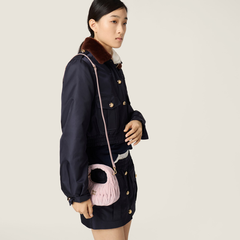 Wander matelassé velvet mini-bag 8