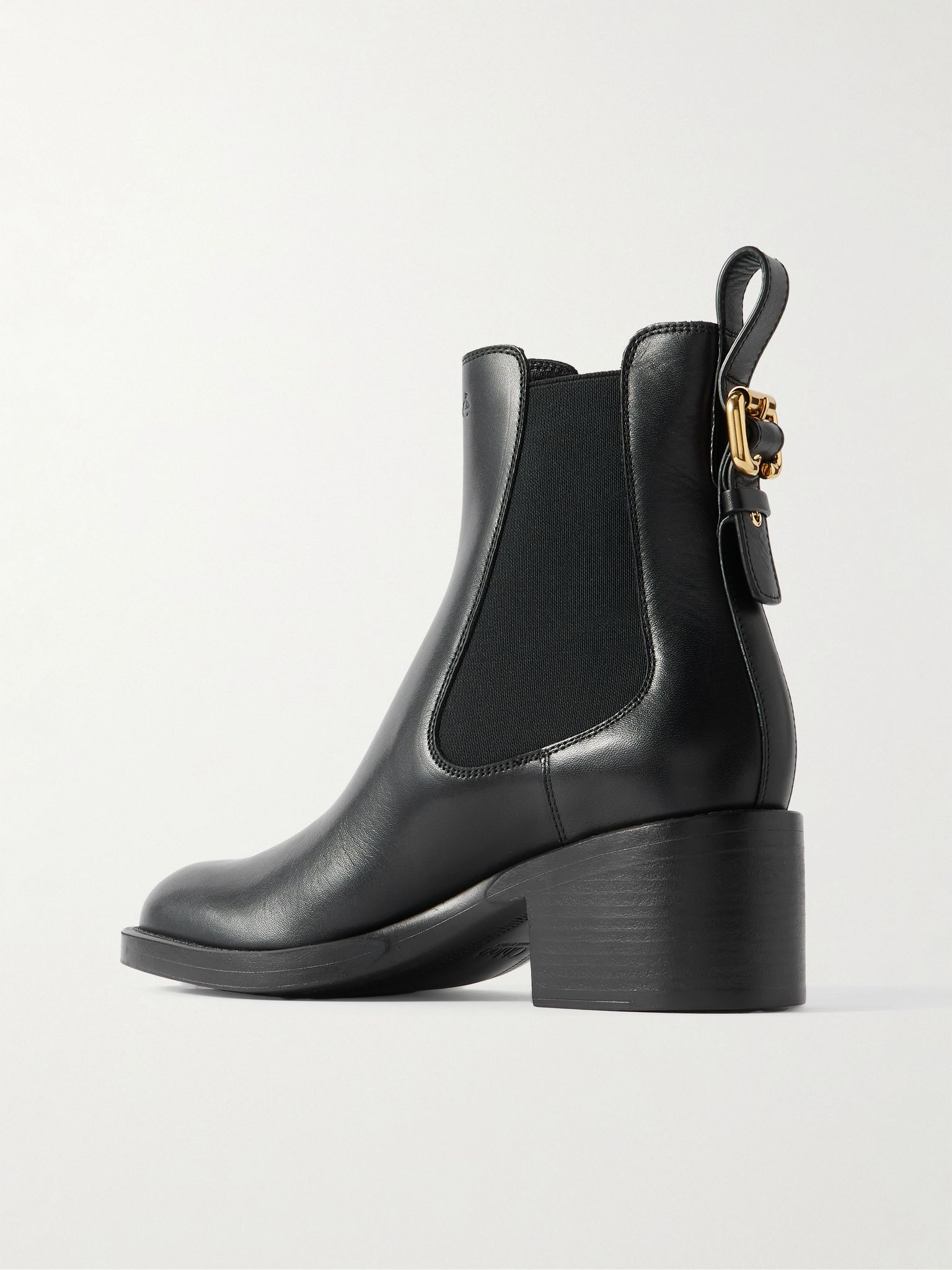 Dakota buckled leather ankle boots Black - 3