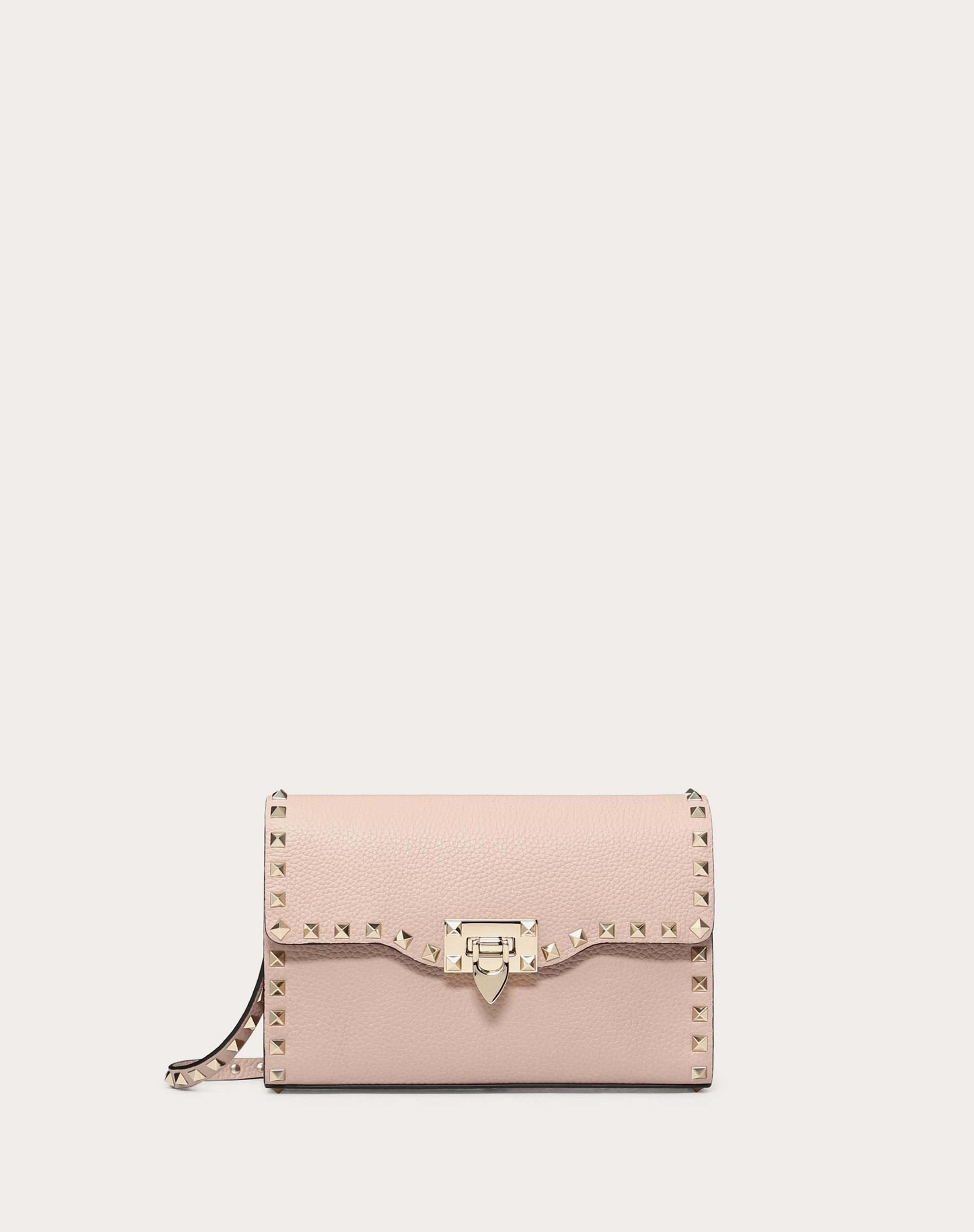 Small Rockstud Grainy Calfskin Crossbody Bag - 1