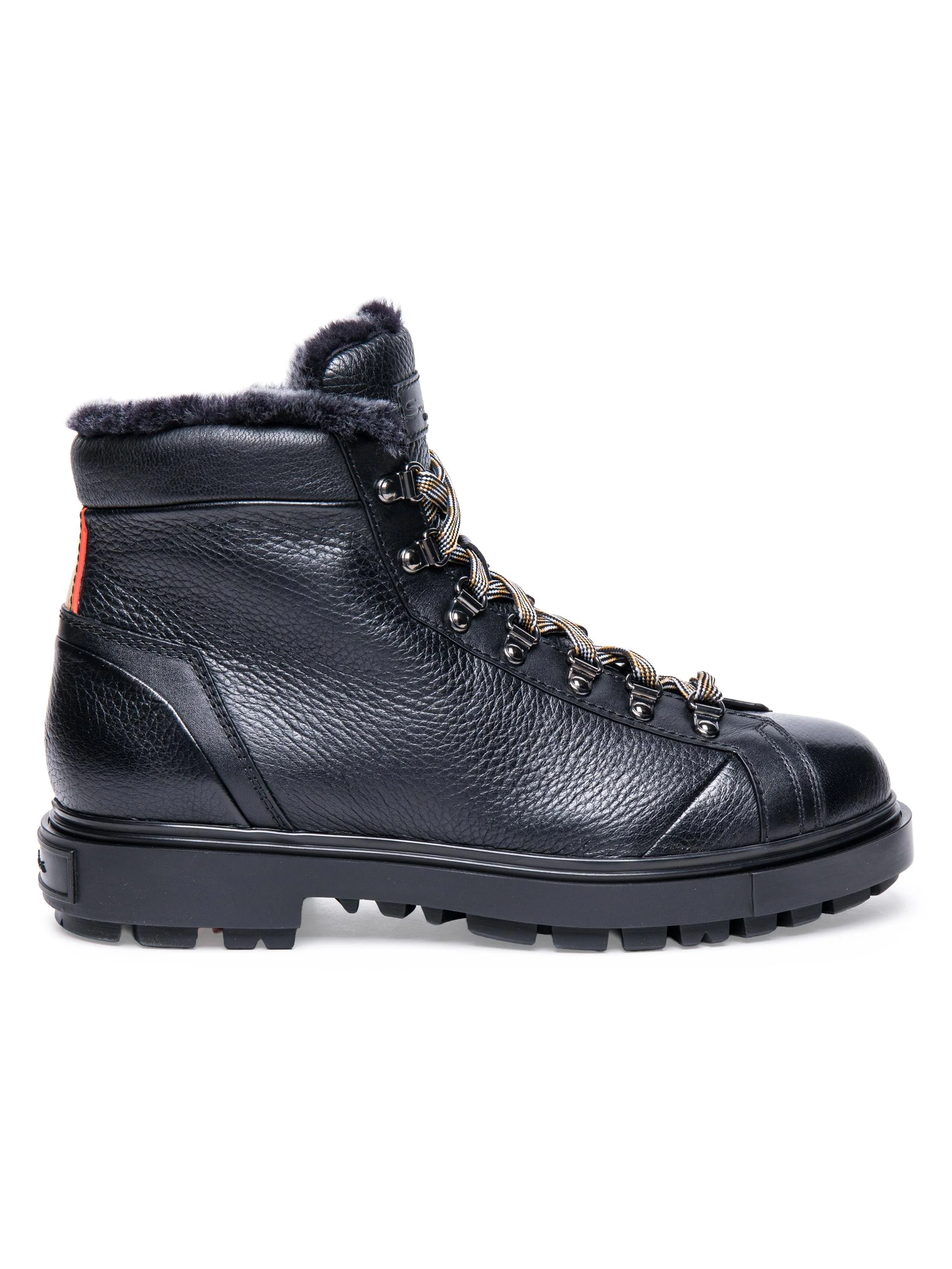 Men's St. Moritz Shearling-Lined Alpine Boots - Black - 1