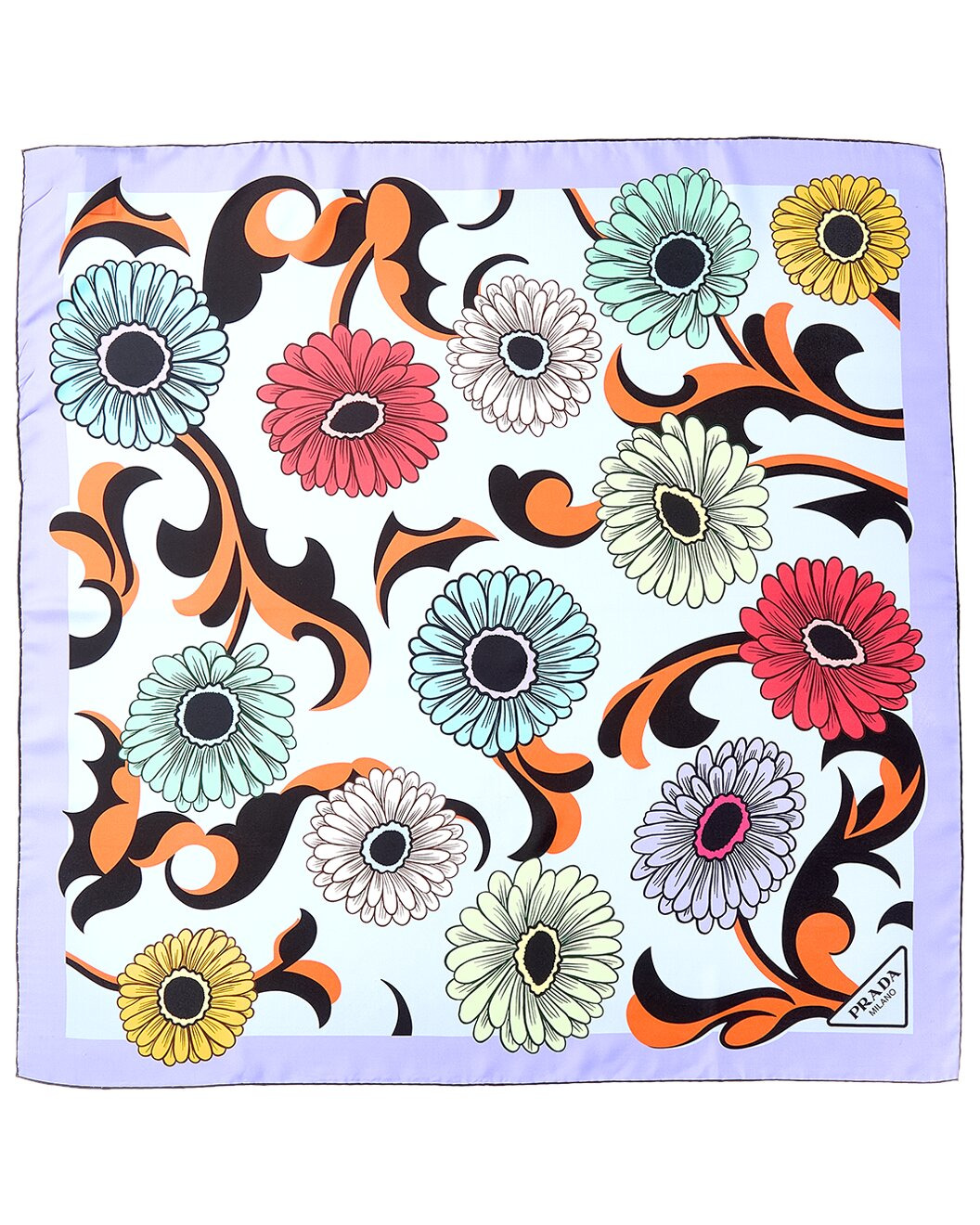 Prada Printed Silk Scarf - 1