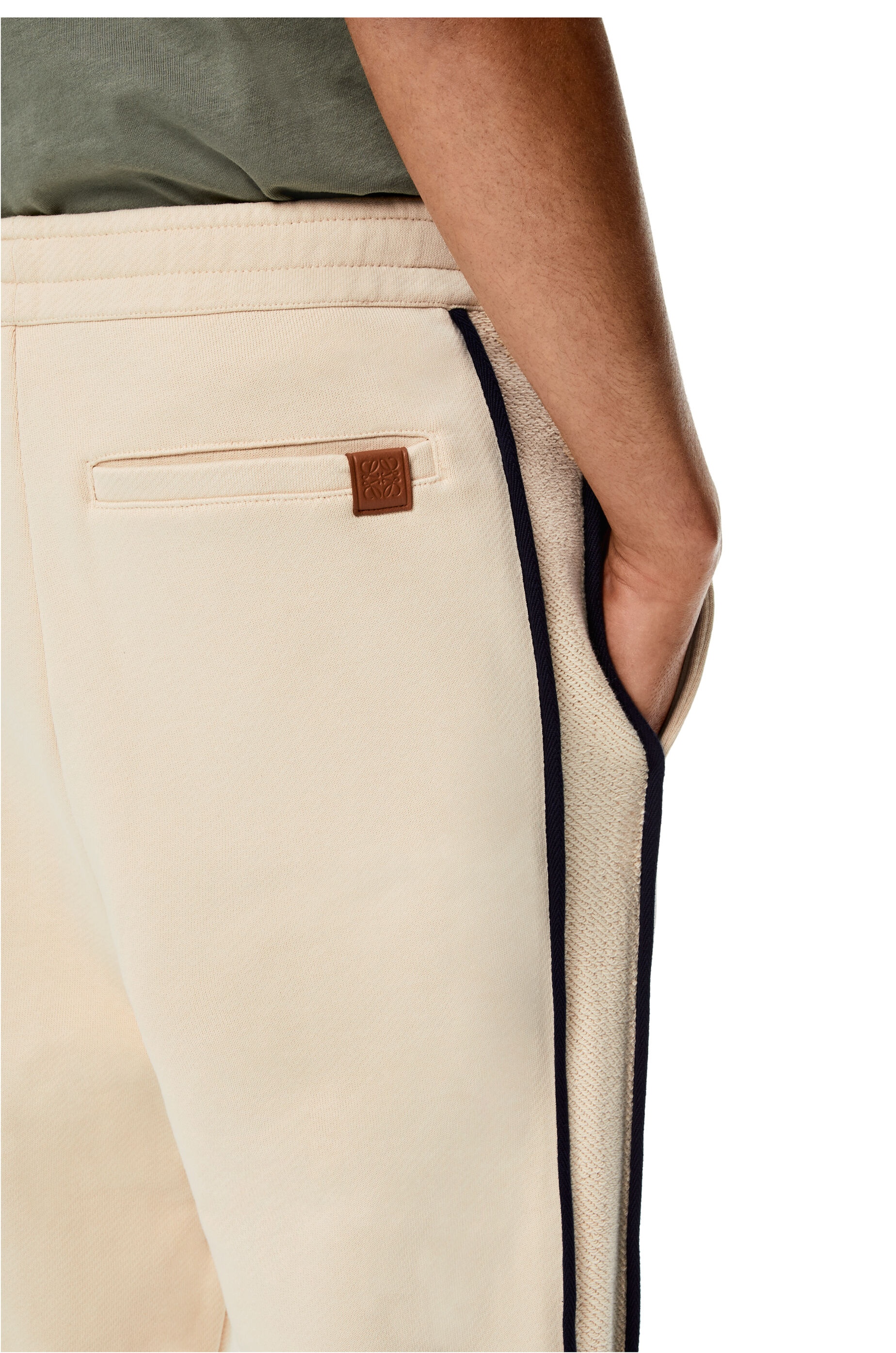 Side band jogging trousers in cotton - 5