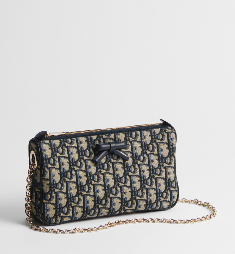 Dior Dior Oblique Bow Pouch with Chain outlook
