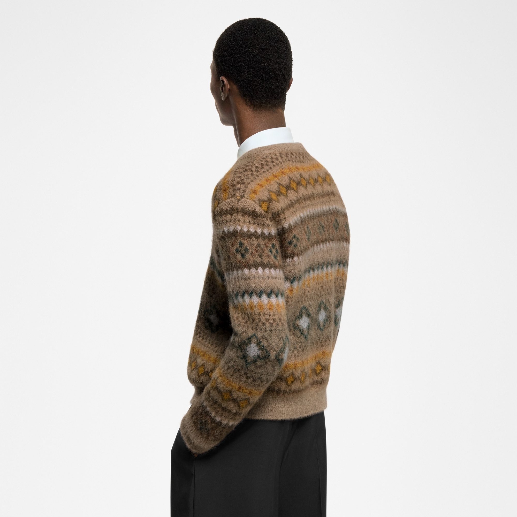 Mohair Blend Fair Isle Pullover - 5