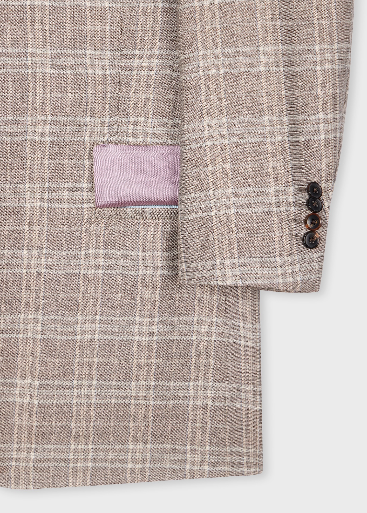 Grey Check Buggy Lined Wool Suit - 4