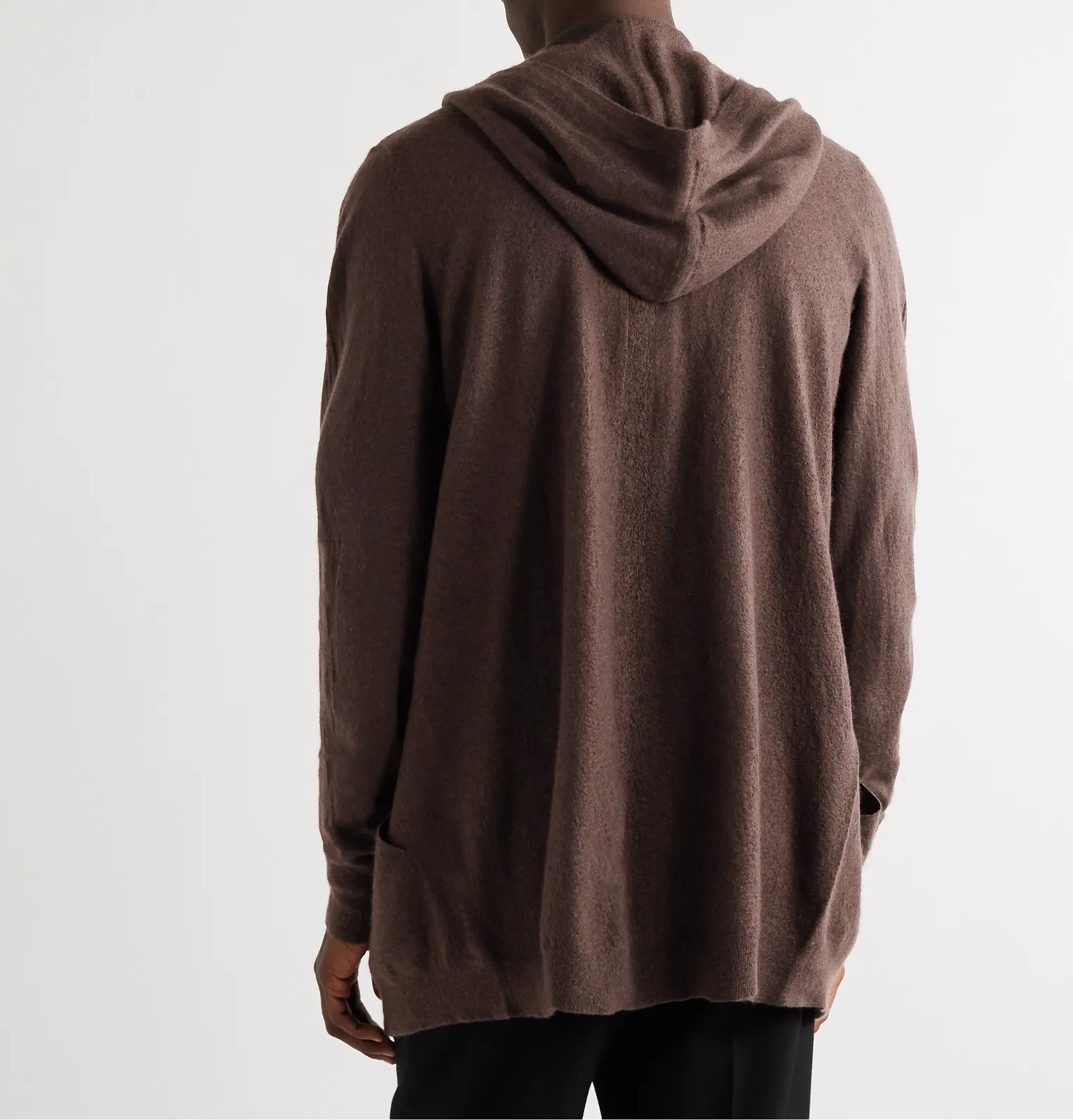 Oversized Boiled Cashmere Hoodie - 4