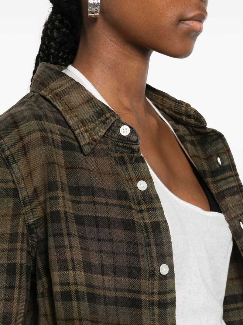 check-pattern buttoned shirt 5