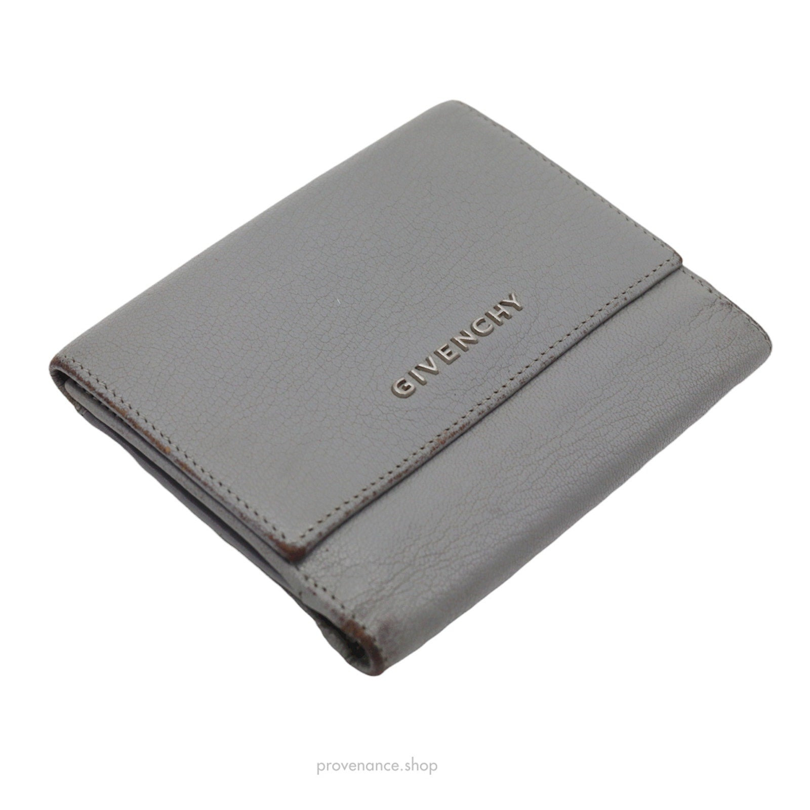 Givenchy Trifold Wallet - Grey Tumbled Leather - 2